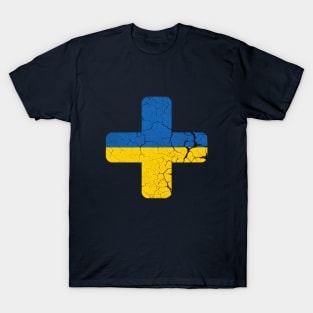 Cross of Ukraine, Vintage Ukraine flag T-Shirt